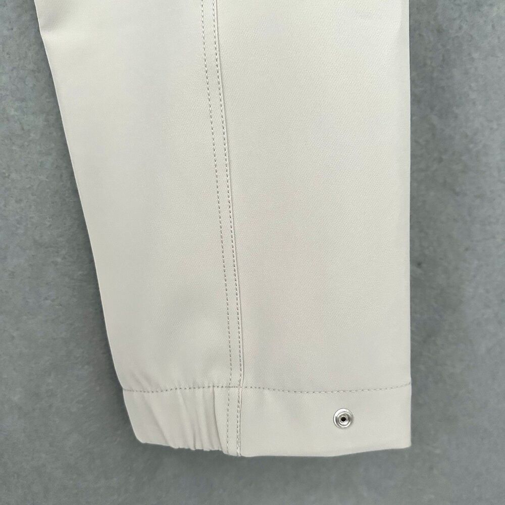 Athleta Endless High Rise Cargo Pant Sz 8 Abalone Beige Tapered Travel Trousers - Picture 8 of 13